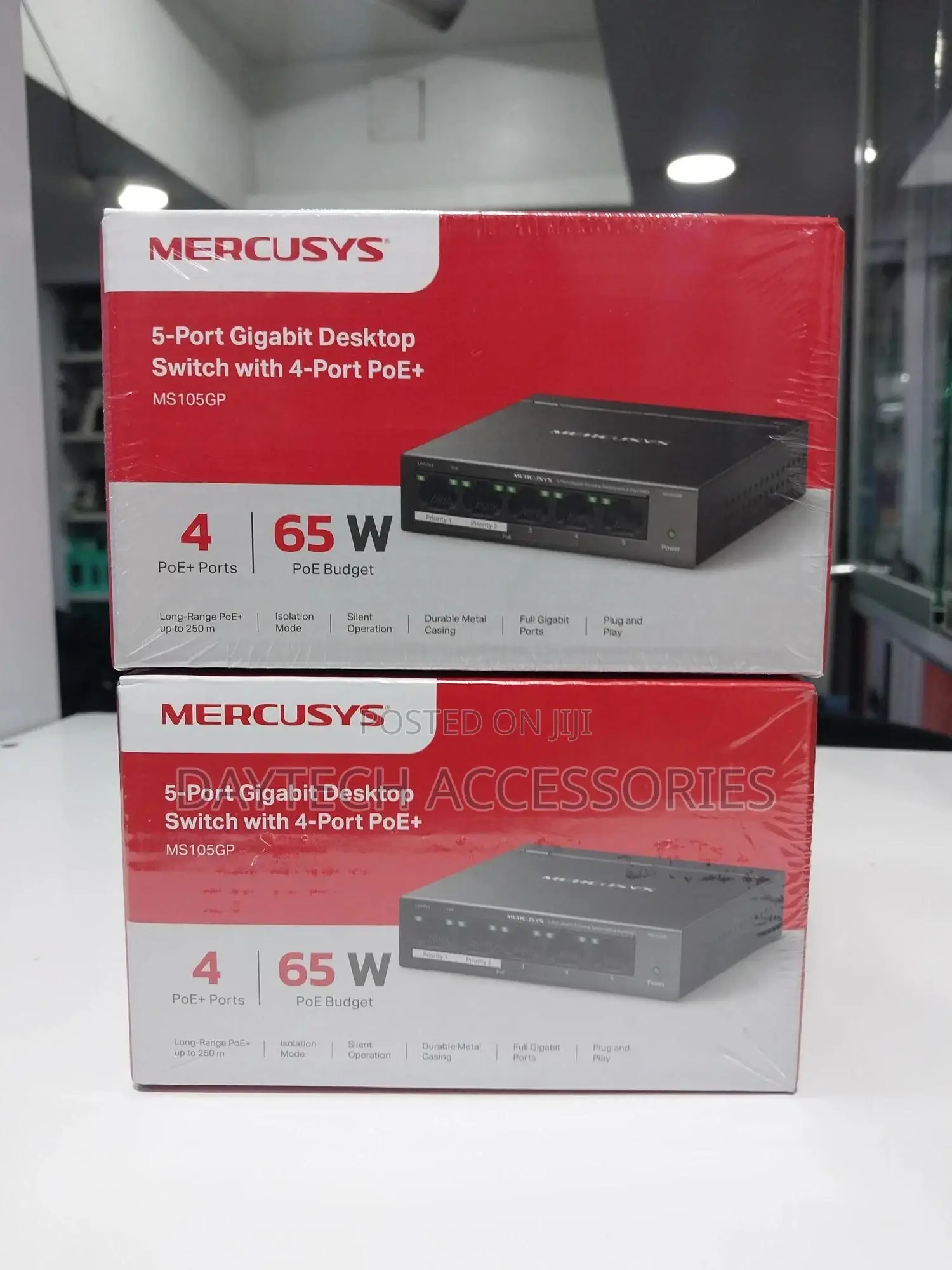 Mercusys 5-Port Computer Gigabit Ethernet Switch With 4-Port Poe+, 65w