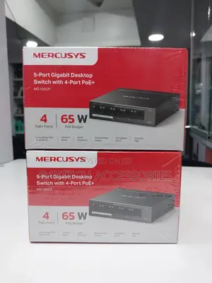 Mercusys 5-Port Computer Gigabit Ethernet Switch With 4-Port Poe+, 65w