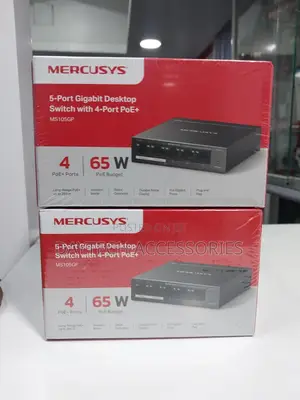 Mercusys 5-Port Computer Gigabit Ethernet Switch With 4-Port Poe+, 65w