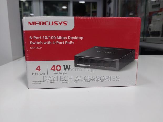 Mercusys 6 Port 10/100mbps Desktop Switch With 4 Poe+ Ports 40w Poe.