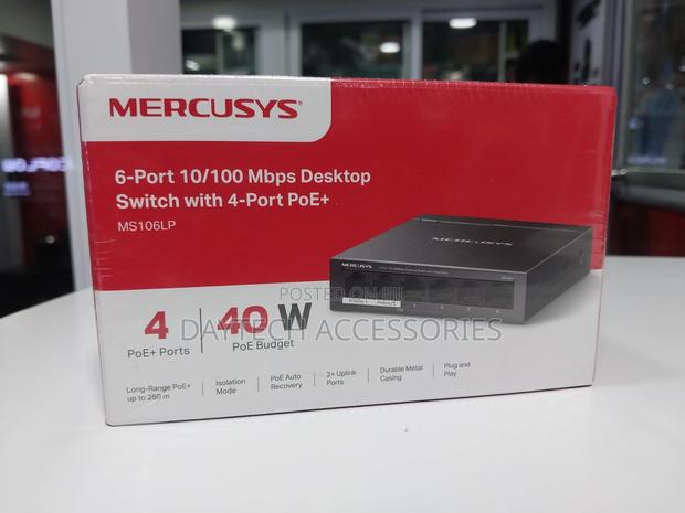 Mercusys Ms106lp 6-Port 10/100mbps 4-Port Poe Desktop Switch - thumbnail 2