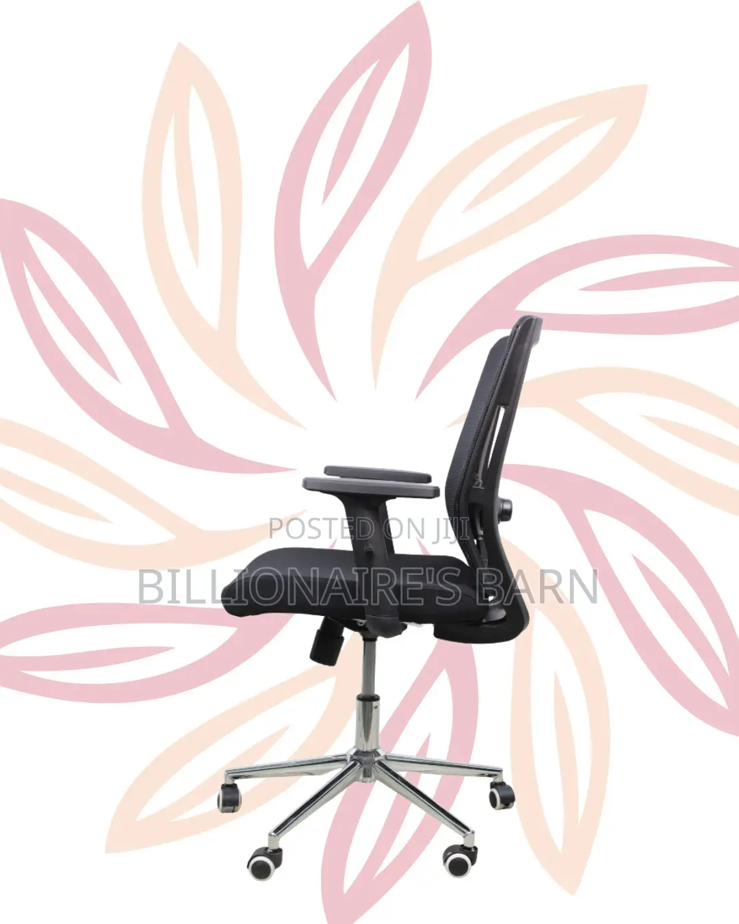 Ergonomic Mid-Back Chair With Chrome Base | Delivery Available