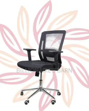 Ergonomic Mid-Back Chair With Chrome Base | Delivery Available