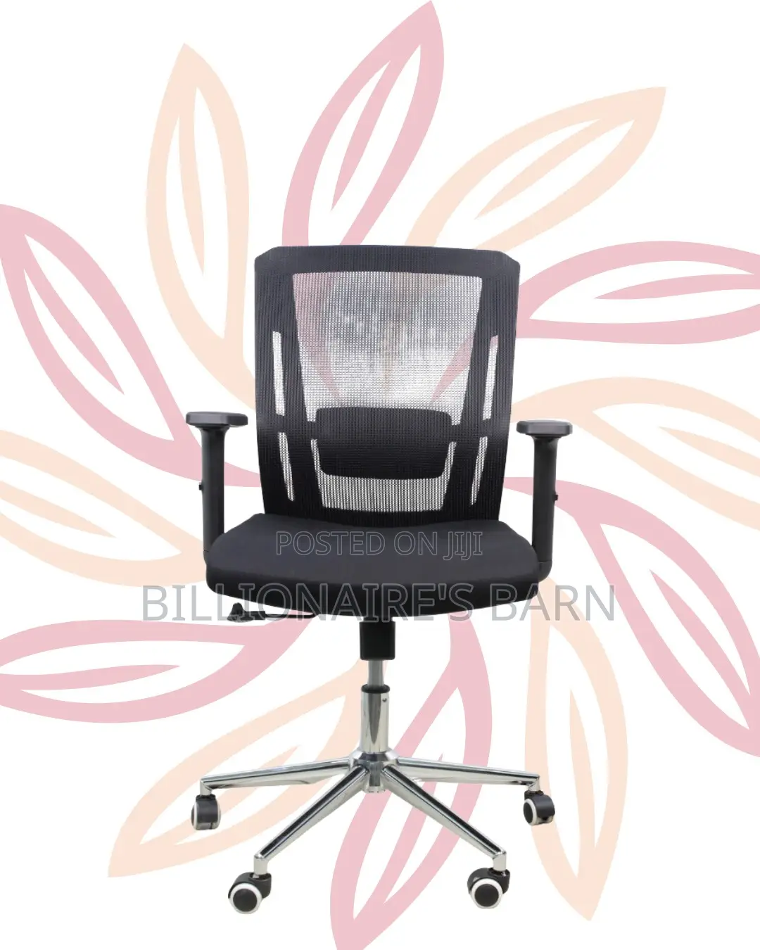 Ergonomic Mid-Back Chair With Chrome Base | Delivery Available