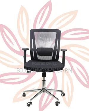 Ergonomic Mid-Back Chair With Chrome Base | Delivery Available