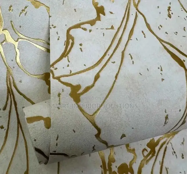 Golden-Theme Marble Wallpaper