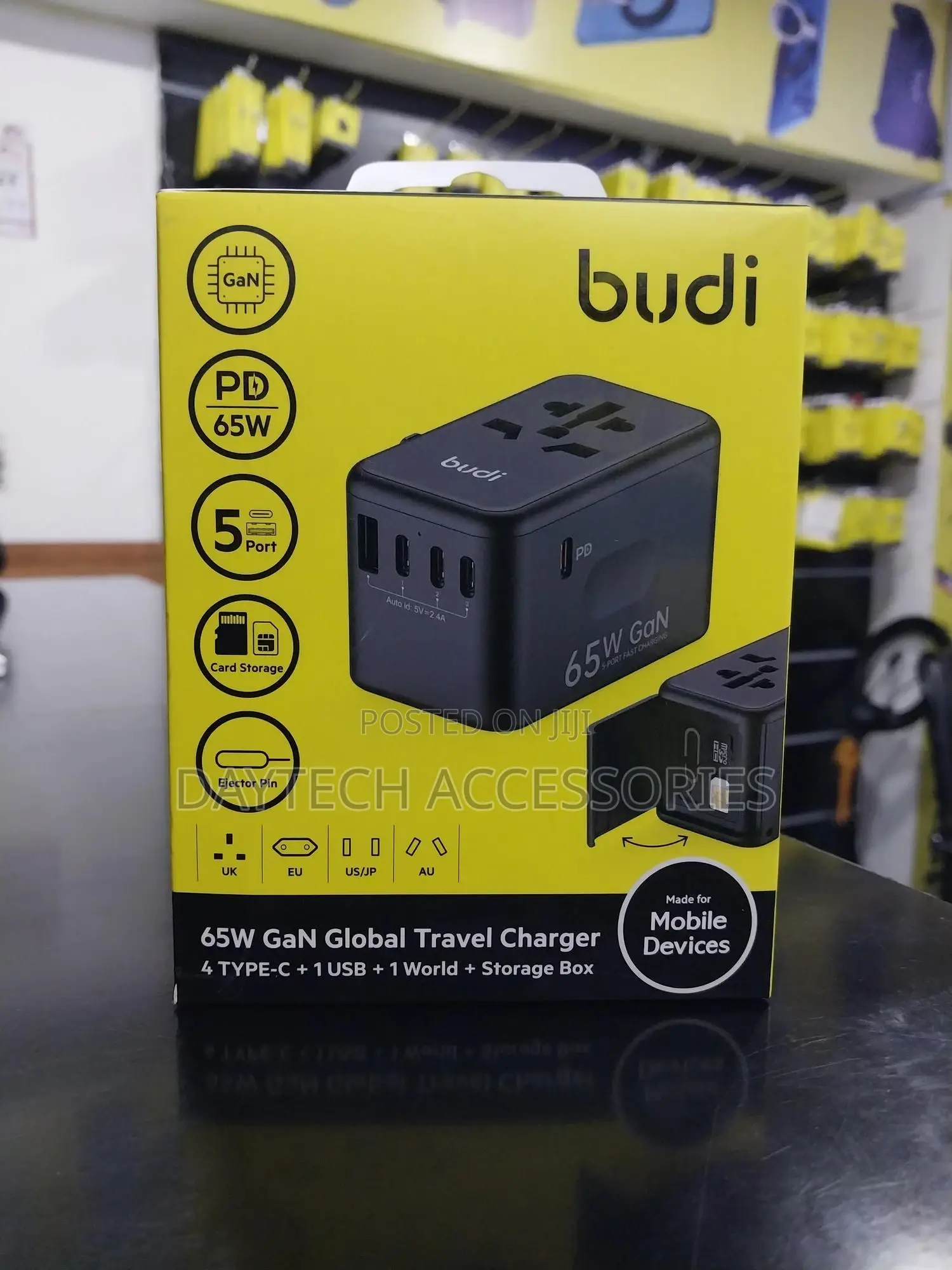 Budi 65w Global Travel Charger Adapter – Ac355b65w