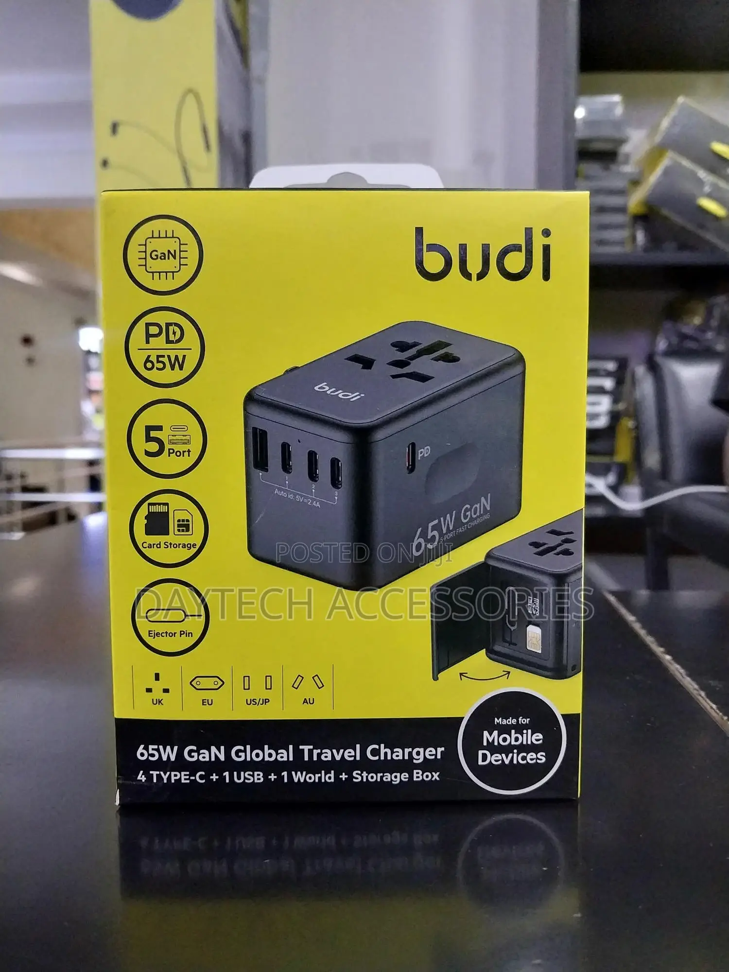 Budi 65w Global Travel Charger Adapter – Ac355b65w