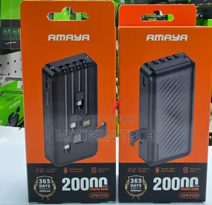 Amaya Apb-P219 20000mah Anti-Scratch Texture Power Bank With Cables