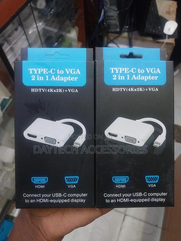 Usb-C 2 In1 Ultrahd Vga Hdmi Video Adapter. - main view