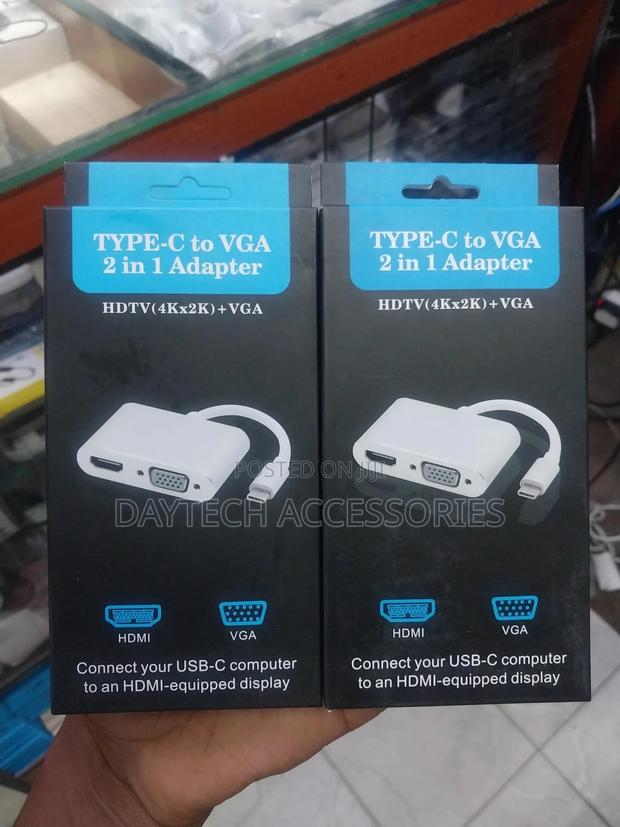 Usb-C 2 In1 Ultrahd Vga Hdmi Video Adapter. - thumbnail 2