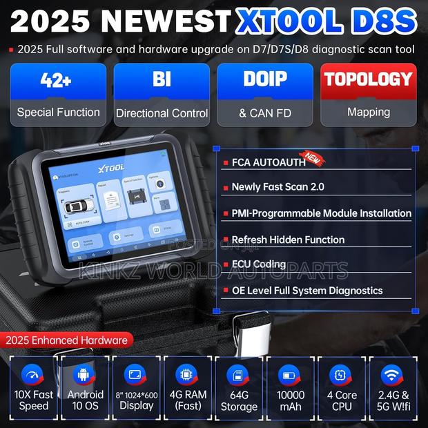 Xtool D8s Car Bidirectional Obd2 Diagnostic Scanner Key Programming - thumbnail 3