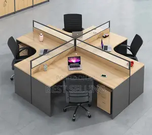 L-Shape 4 Way Working Station