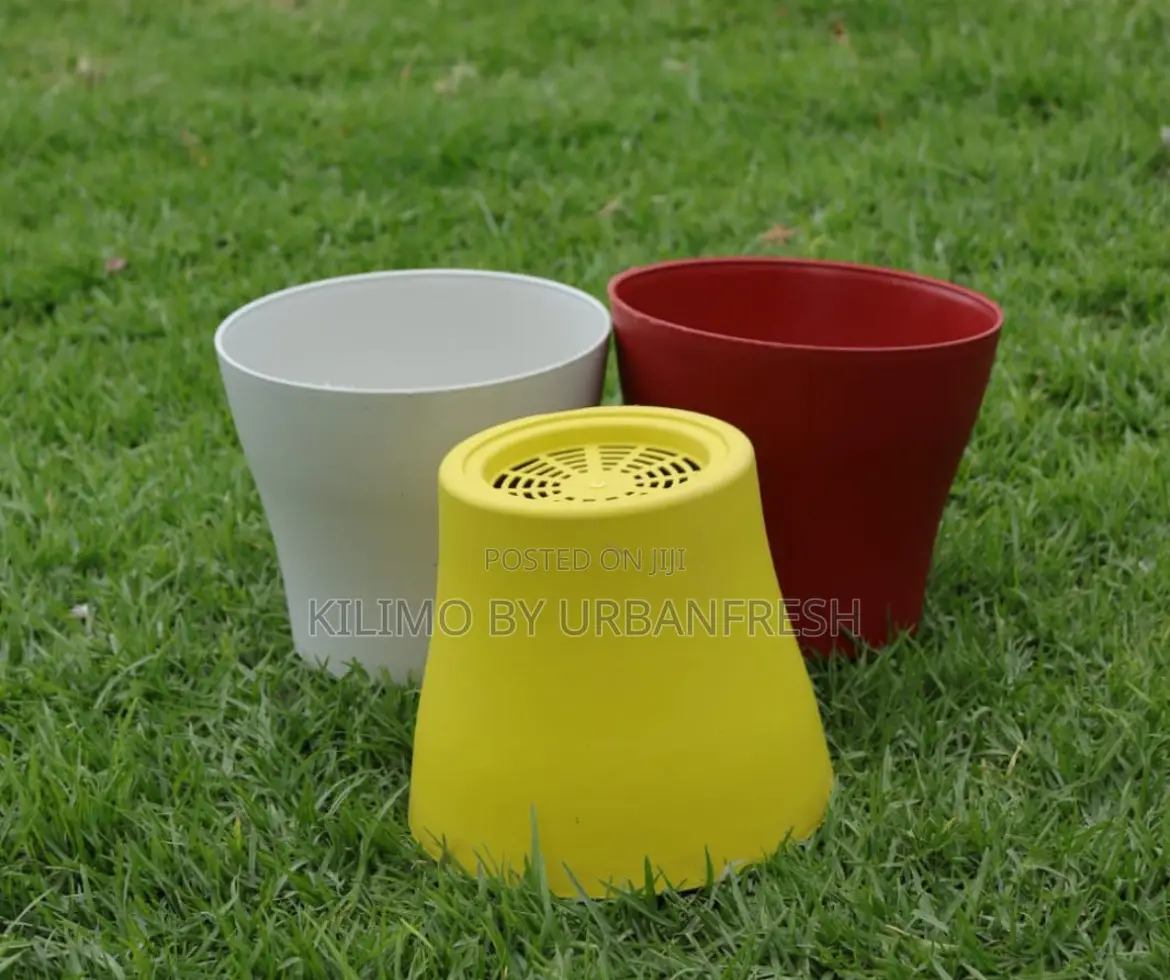 Assorted Colored Planting Pots