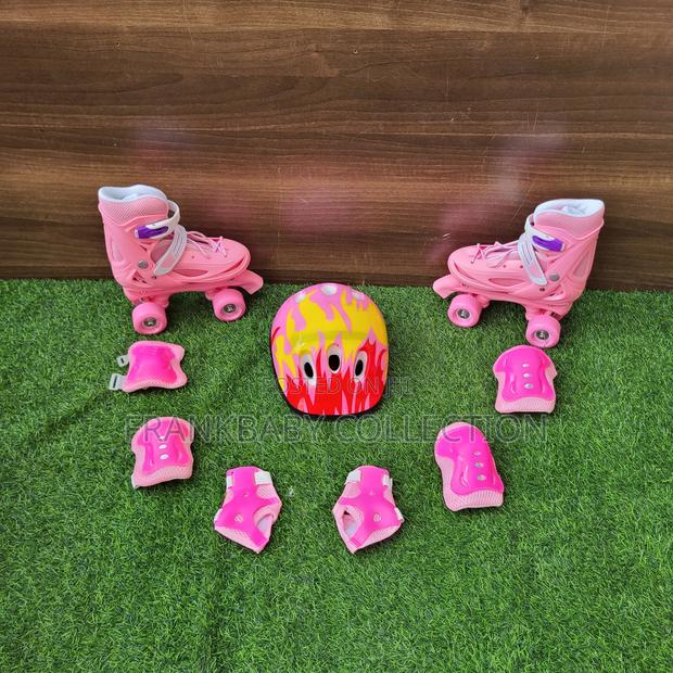 Kids Flaming Helmet Skating Kit (Adjustable)