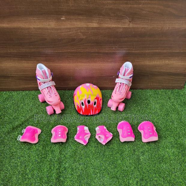 Girls Adjustable Quad Skates Package.