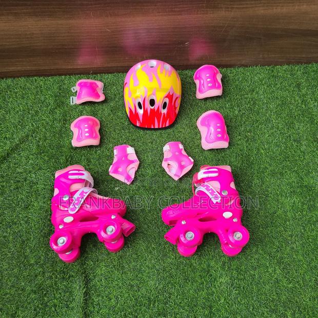 Junior Pink Roller Skates Full Set(Adjustable)