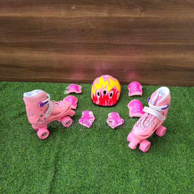 Junior Pink Roller Skates Full Set(Adjustable) - thumbnail 2