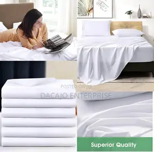 Quality White Satin Bedsheets Size 7*8