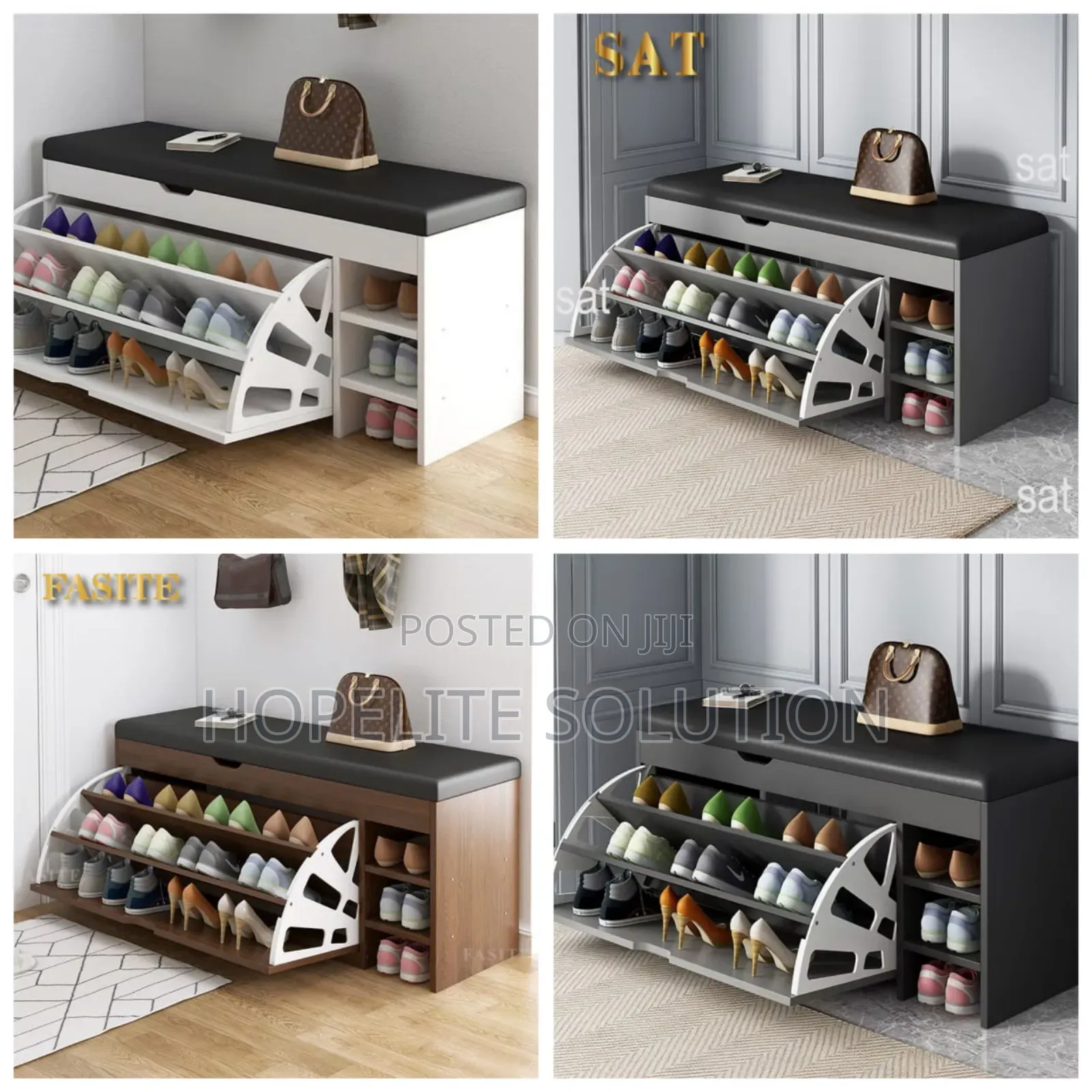 Modern Bucket Flip Shoe Cabinet
