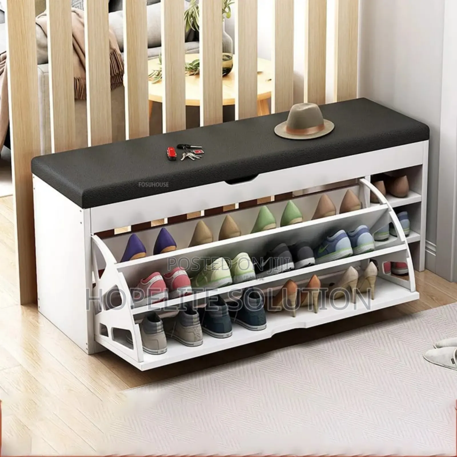 Modern Bucket Flip Shoe Cabinet