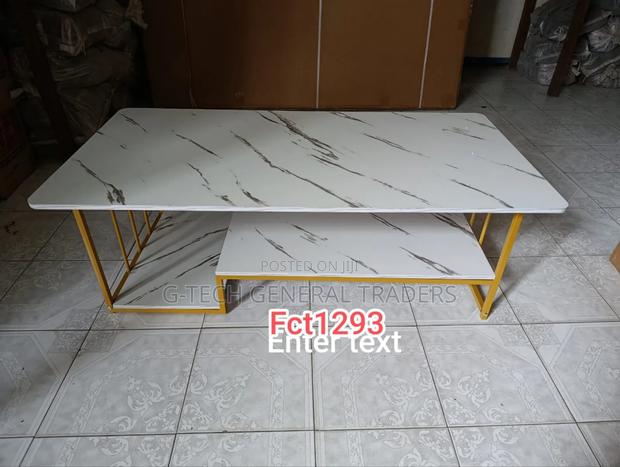 White Executive Marble Coffee Table Fct1293 - main view