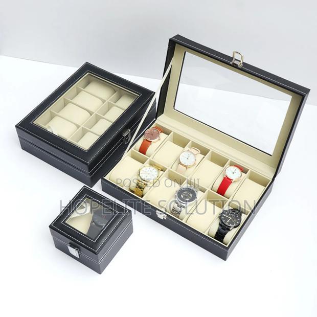 12 Slots Leather Watch Organizer - thumbnail 2