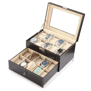 20 Slots Leather Watch Organizer
