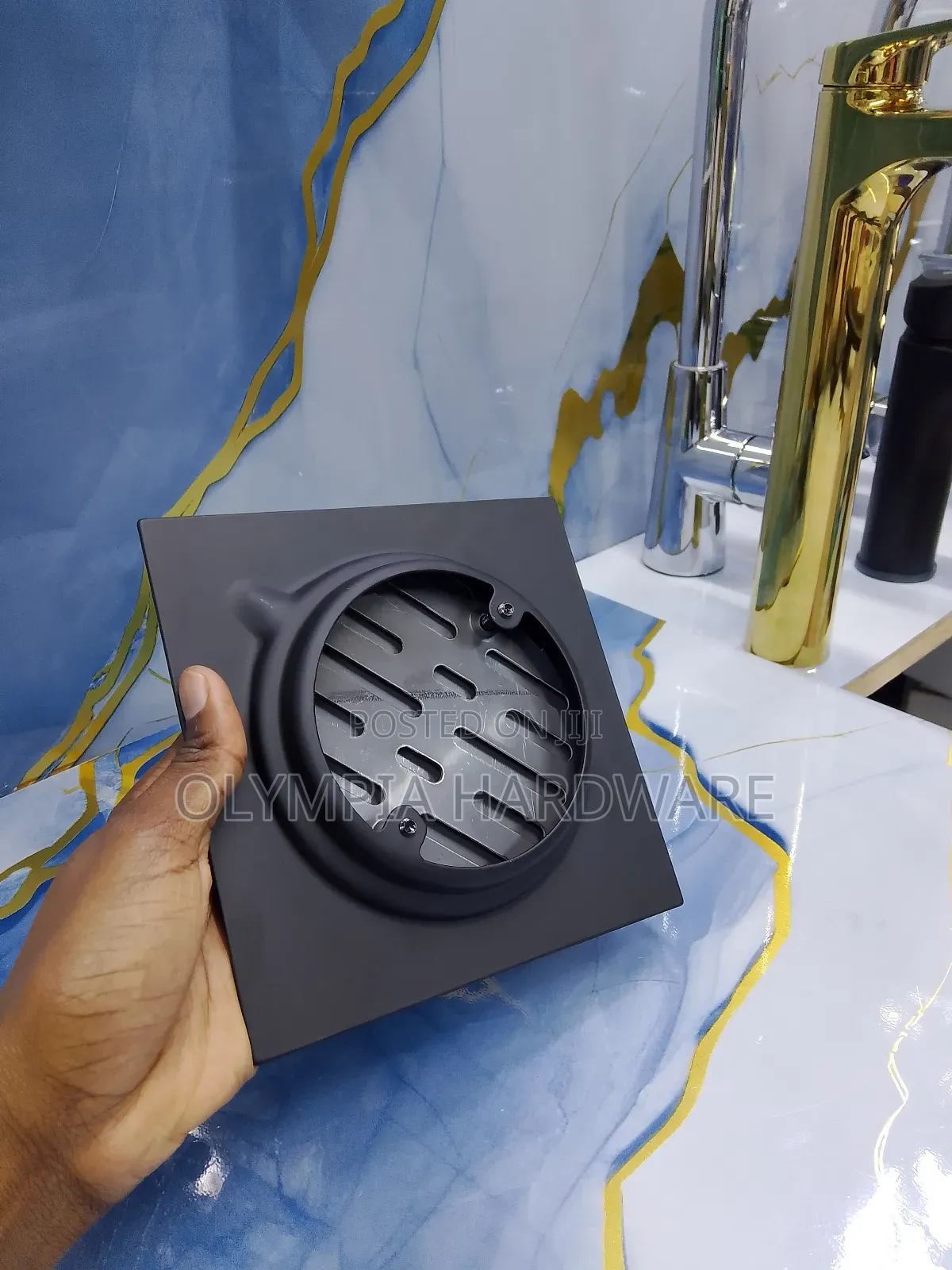 Black Lirlee Floor Drain