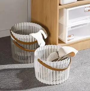 Laundry Hamper Basket, Waterproof Large Clothes Basket With Handles