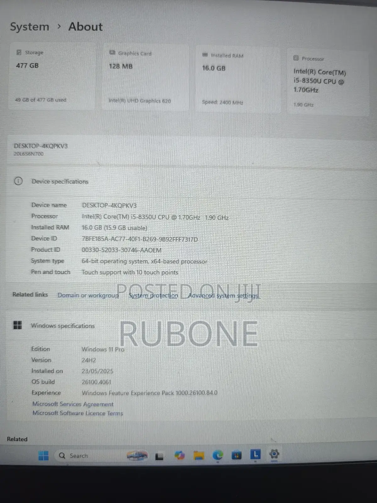 Laptop Lenovo ThinkPad T14 8GB Intel Core I7 SSD 512GB