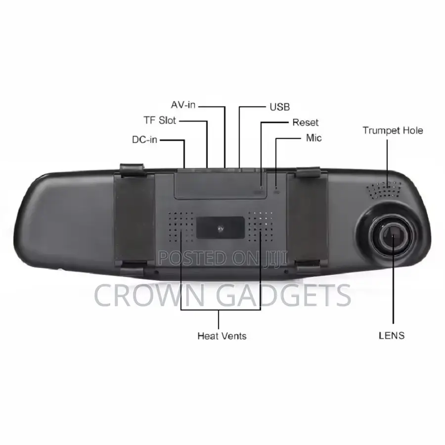 1080p Mirror Dashcam Dual Lens Car DVR With Night Vision G-Sensor