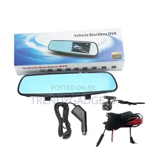 Dual Lens 1080p Car Mirror DVR With Parking Mode Loop Recording