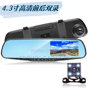 Dual Lens 1080p Car Mirror DVR With Parking Mode Loop Recording