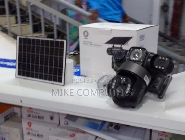 Triple Lens Triple Screen Wifi/4g Solar CCTV Camera Outdoor