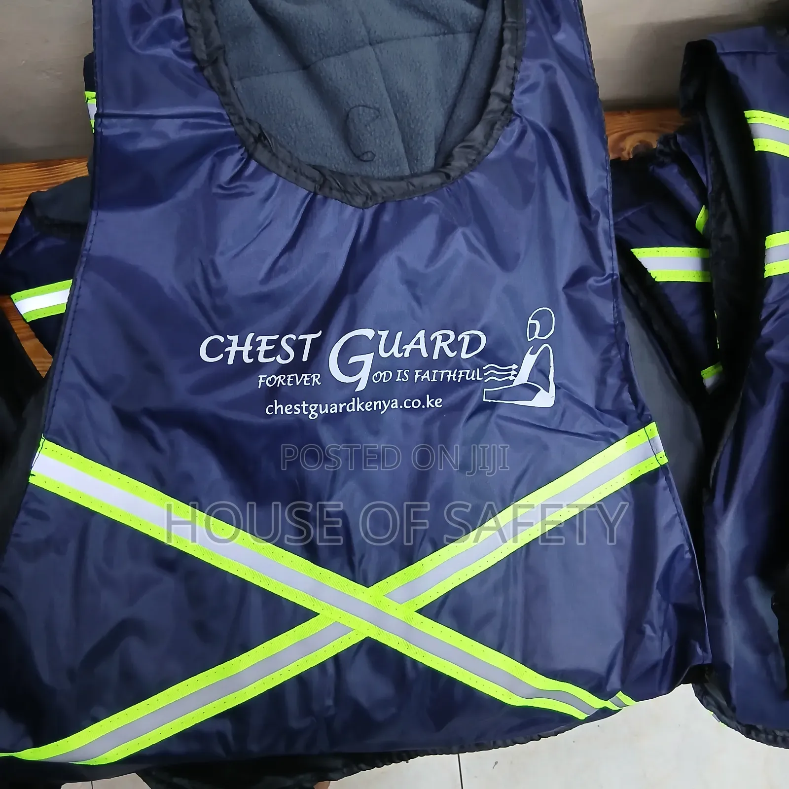 Navy Blue Chest Guards With Kneck Extension