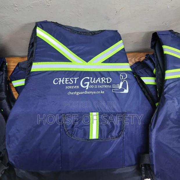 Navy Blue Chest Guards With Kneck Extension - thumbnail 2