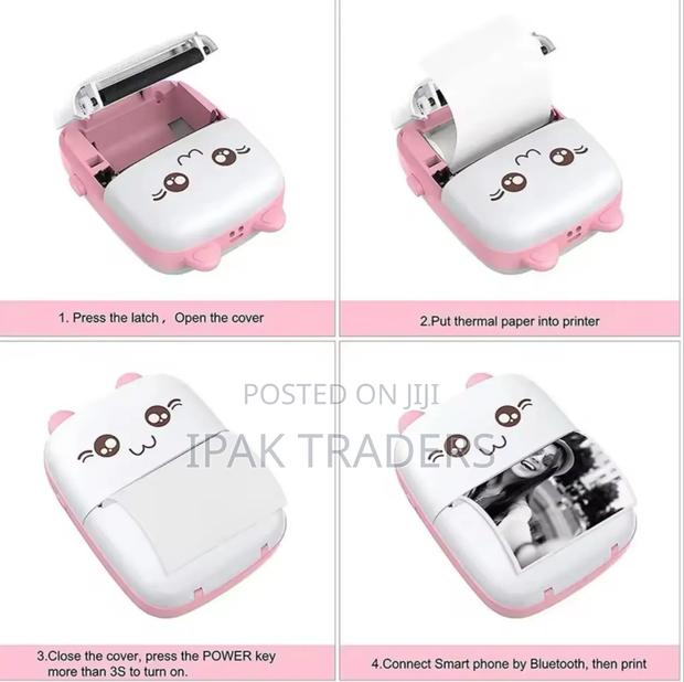 *Portable Mini Pocket Bluetooth Thermal Printers With 3 Free Roll - main view