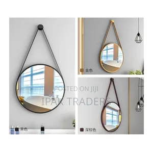 *Nordic Wall Hanging Decorative Mirror Leather Strap
