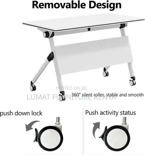 White Training Foldable Table