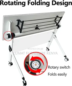 White Training Foldable Table