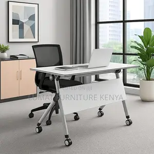 White Training Foldable Table