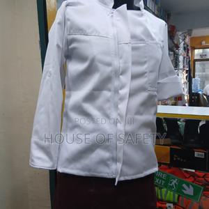 Industrial White Chef Jackets Zipped Closure - thumbnail 2