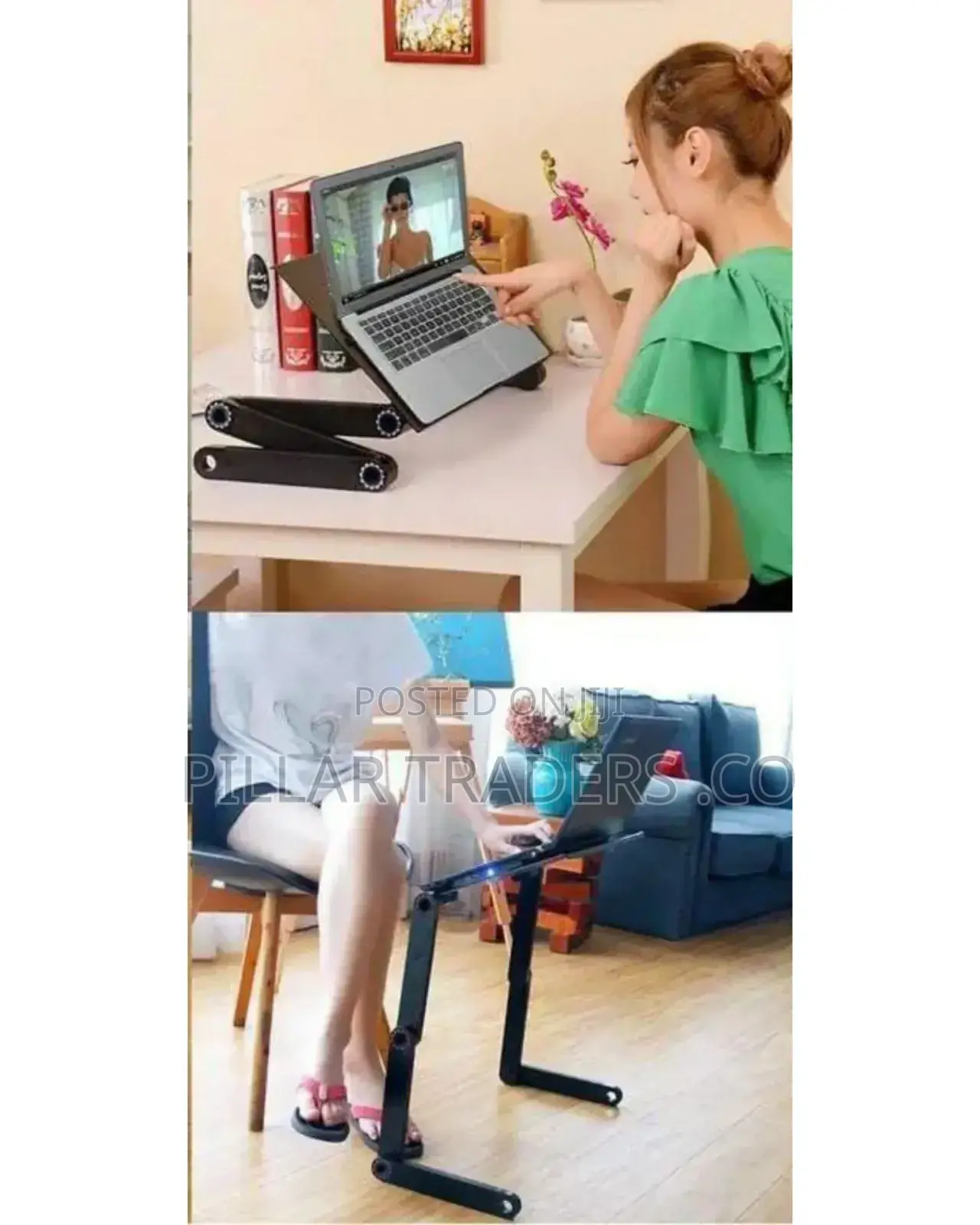 Foldable Metallic Laptop Stand
