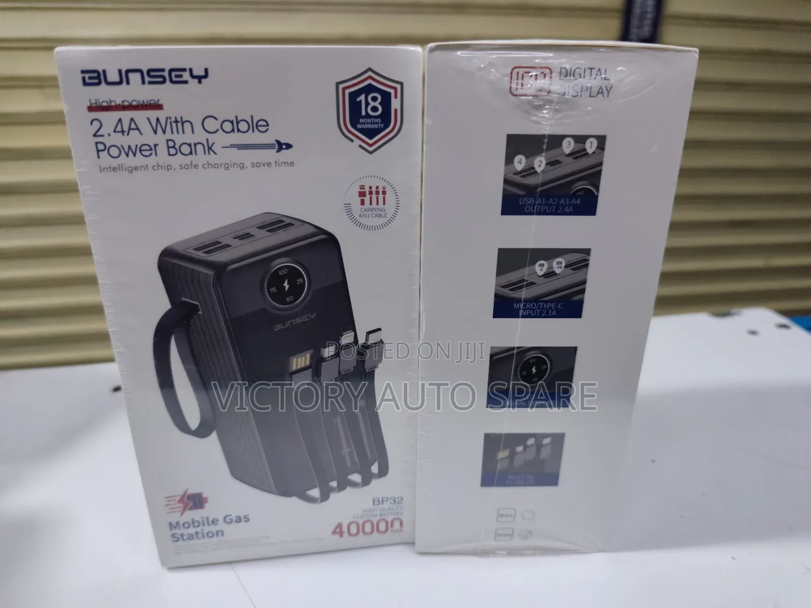 Buncy Powerbank 40000mah 4 in 1 Cable