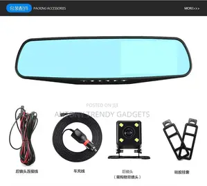 4.3" Vehicle Blackbox Dvr Mirror Camera 1080p + Rear Lens