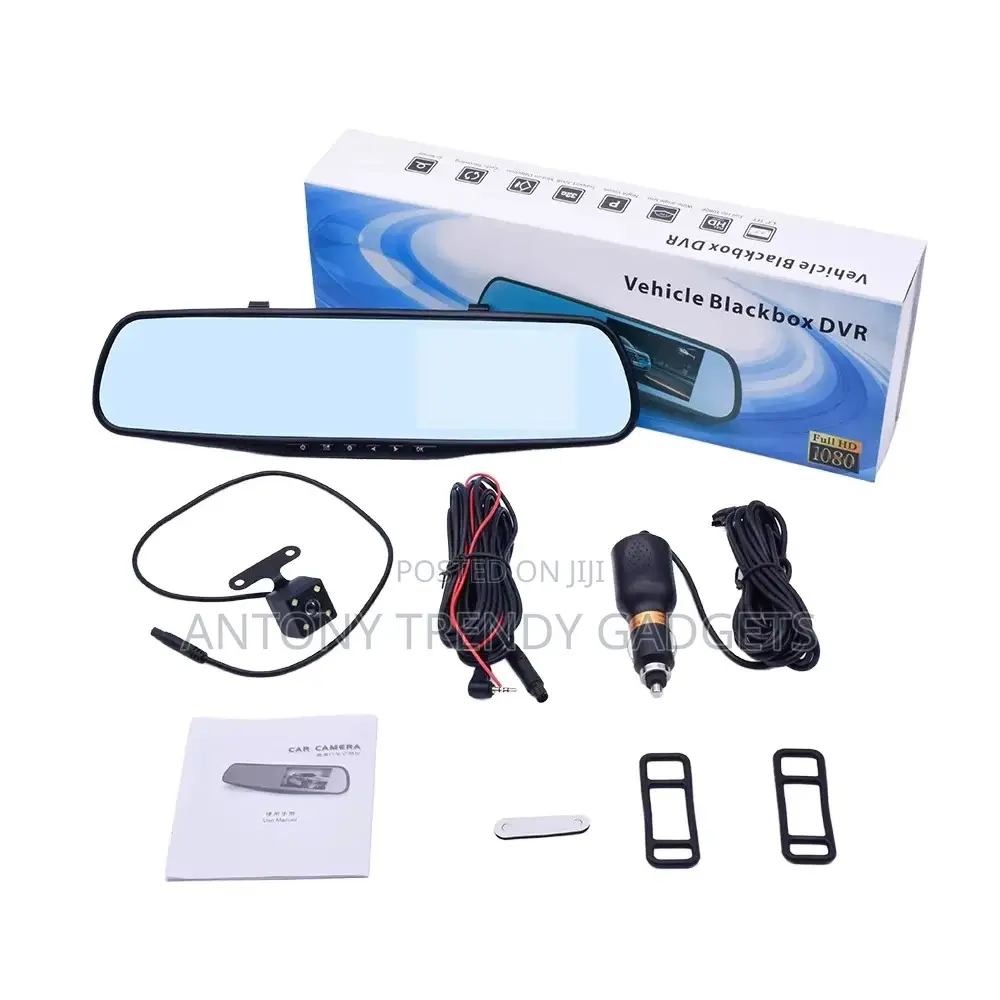 4.3" Vehicle Blackbox Dvr Mirror Camera 1080p + Rear Lens