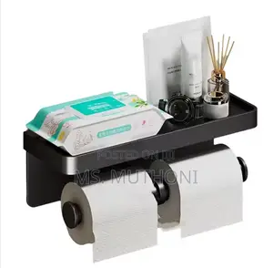Aluminum Twin Roll Wall-Mounted Paper Holder*