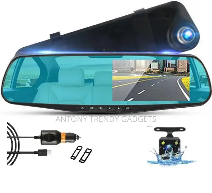 4.3" Rearview Mirror Camera 1080p Dashcam With Wdr & G-sensor
