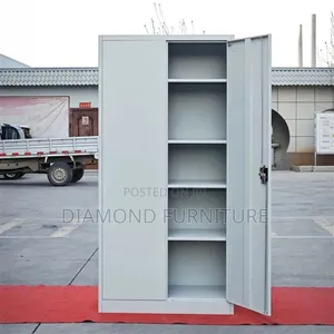 Durable Steel Office Cabinet – 5 Shelves, Lockable